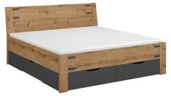 Bed Birmingham 5 Bed Birmingham -Slaapkamerserie Winkel Bed Birmingham met 4 laden bruin 2