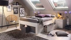 Slaapkamerserie Winkel -Slaapkamerserie Winkel Bed Butiken met manden alpine wit 1