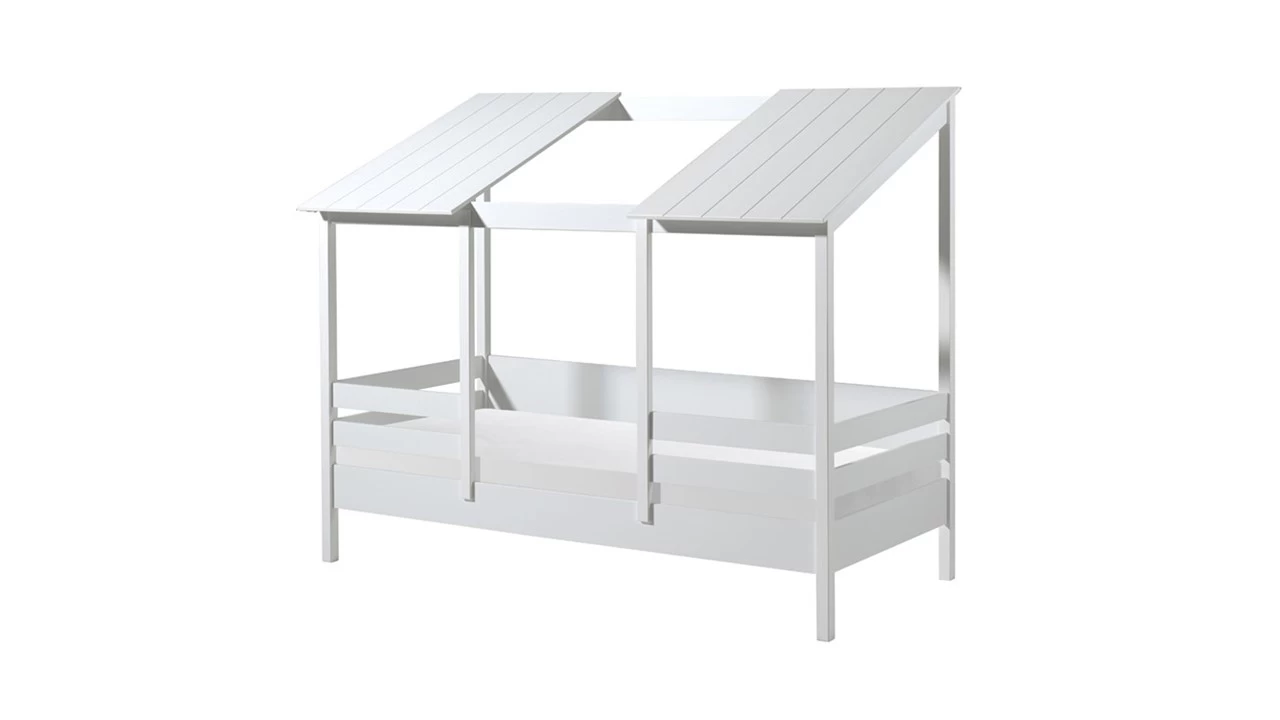 Bed HuisBed Inclusief Vensterbanken En 2 Dakpanelen 2 Bed HuisBed Inclusief Vensterbanken En 2 Dakpanelen - Afbeelding 2