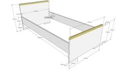 Bed Londen 5 Bed Londen -Slaapkamerserie Winkel Bed Londen antraciet 2