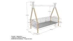 Sofabed Tipi 7 Sofabed Tipi -Slaapkamerserie Winkel Bed Tipi verhoogd wit 3