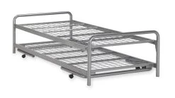 Bed Met Onderschuifbed Doppia -Slaapkamerserie Winkel Bed onderschuifBed Doppia zilver 2