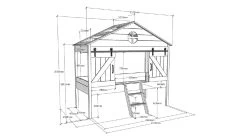 Halfhoogslaper Barnie -Slaapkamerserie Winkel Halfhoogslaper Barnie wit 3