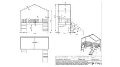 Halfhoogslaper Dallas Als Huis Met Glijbaan -Slaapkamerserie Winkel Halfhoogslaper Dallas als huis met glijbaan wit 3