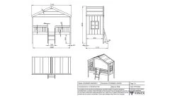 Halfhoogslaper HuisBed -Slaapkamerserie Winkel Halfhoogslaper HuisBed wit 3