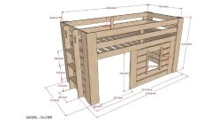 Halfhoogslaper Oliver 5 Halfhoogslaper Oliver -Slaapkamerserie Winkel Halfhoogslaper Oliver bruin 2
