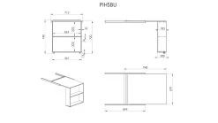 Halfhoogslaper Scott Met Bureau En Boekenkast -Slaapkamerserie Winkel Halfhoogslaper Scott met bureau en boekenkast wit 6