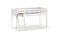 Halfhoogslaper Scott Met Bureau En Commode -Slaapkamerserie Winkel Halfhoogslaper Scott met bureau en commode wit 2