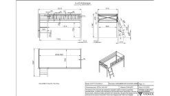 Halfhoogslaper Scott Met Bureau En Commode -Slaapkamerserie Winkel Halfhoogslaper Scott met bureau en commode wit 5
