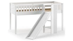 Halfhoogslaper Scott Met Glijbaan -Slaapkamerserie Winkel Halfhoogslaper Scott met glijbaan wit 2