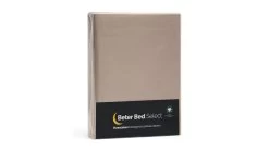 Hoeslaken Beter Bed Select Biologisch Perkal Matras -Slaapkamerserie Winkel Hoeslaken Biologisch perkal matras taupe 4
