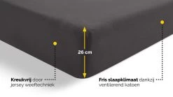 Hoeslaken Beter Bed Select Jersey 8 Hoeslaken Beter Bed Select Jersey -Slaapkamerserie Winkel Hoeslaken Jersey antraciet 3