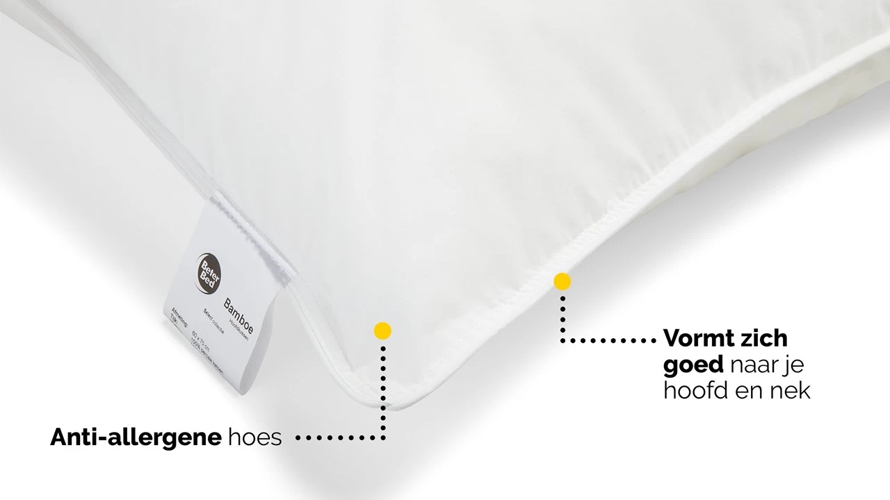 Hoofdkussen B Bright Bamboe 4 Hoofdkussen B Bright Bamboe - Afbeelding 4