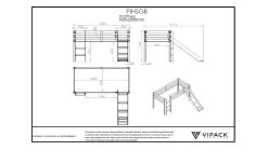 Hoogslaper Pino Met Glijbaan -Slaapkamerserie Winkel Hoogslaper Pino met glijbaan natuur 2