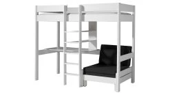 Hoogslaper Pino Met Zetelbed -Slaapkamerserie Winkel Hoogslaper Pino met zetelbed wit 3