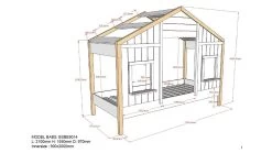 HuisBed Babs 90 -Slaapkamerserie Winkel Huisbed Babs 90 wit 3