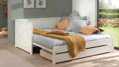 Kajuitbed Paneel Uitschuifbaar Pino Met Lade -Slaapkamerserie Winkel Kajuitbed paneel uitschuifbaar Pino met lade wit 2