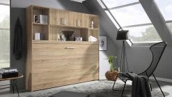 Slaapkamerserie Winkel -Slaapkamerserie Winkel Opklapbed Albero met bovenbouw eiken 1