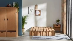Paper Bed Met Easy Pocket Matras -Slaapkamerserie Winkel Paper Bed met Easy Pocket matras bruin 3