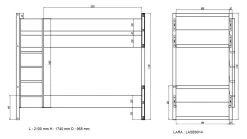 Stapelbed Lara -Slaapkamerserie Winkel Stapelbed Lara wit 2