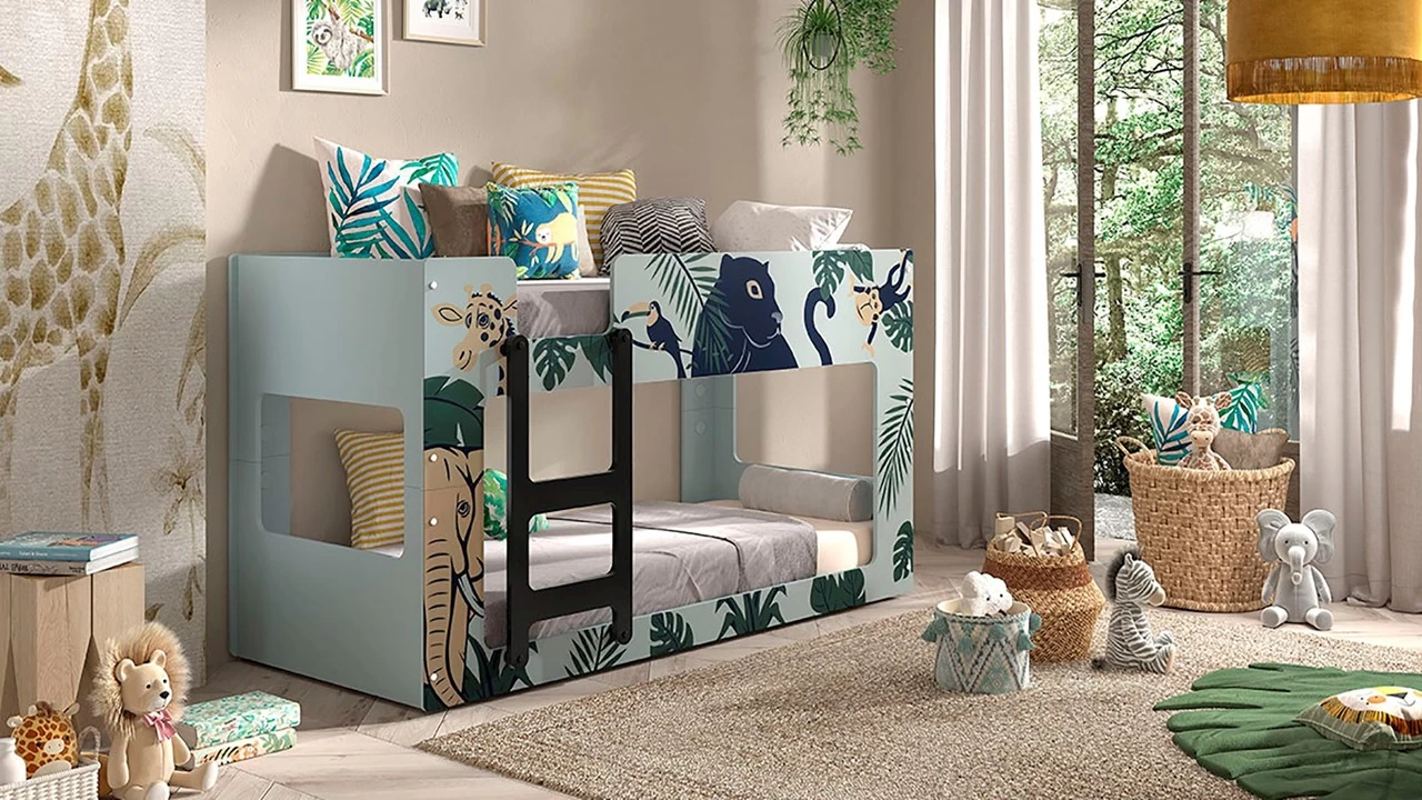 Stapelbed Luca Jungle 1 Stapelbed Luca Jungle