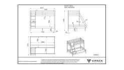Stapelbed Pino Martin -Slaapkamerserie Winkel Stapelbed Pino Martin natuur00 2