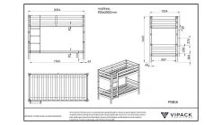 Stapelbed Pino 5 Stapelbed Pino -Slaapkamerserie Winkel Stapelbed Pino bruin 2