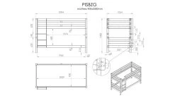 Stapelbed Pino Laag -Slaapkamerserie Winkel Stapelbed Pino grijs 5